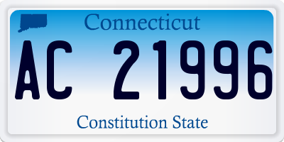 CT license plate AC21996