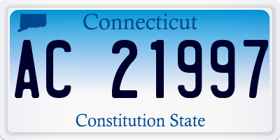 CT license plate AC21997