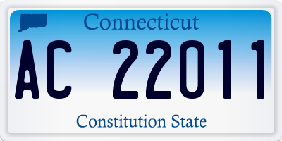 CT license plate AC22011