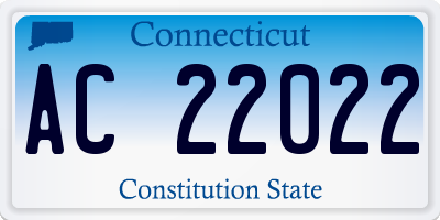 CT license plate AC22022