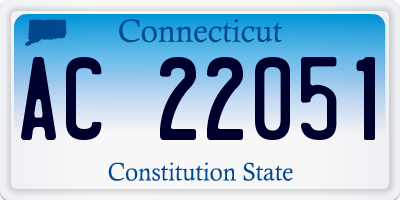 CT license plate AC22051