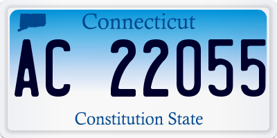 CT license plate AC22055