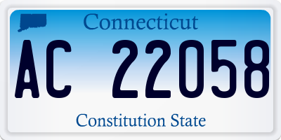 CT license plate AC22058