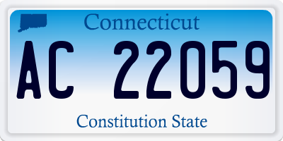 CT license plate AC22059