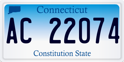 CT license plate AC22074