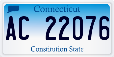 CT license plate AC22076