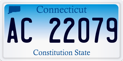 CT license plate AC22079