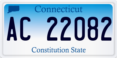 CT license plate AC22082