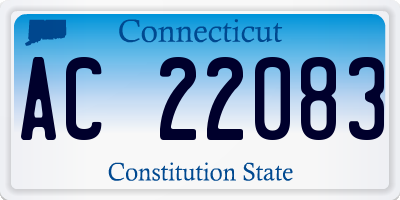 CT license plate AC22083