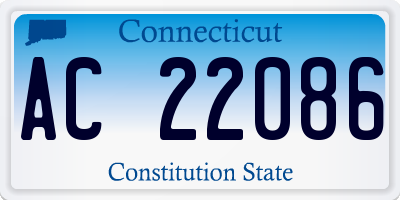 CT license plate AC22086