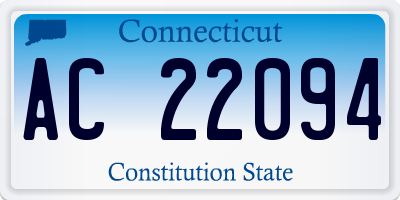 CT license plate AC22094