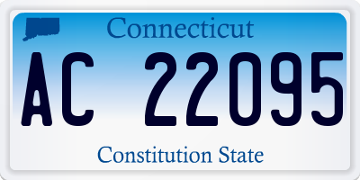 CT license plate AC22095