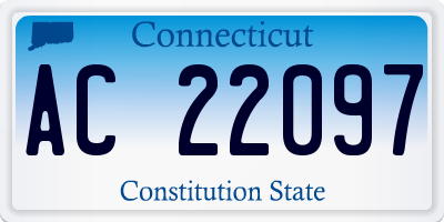 CT license plate AC22097