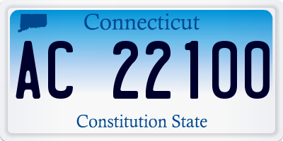 CT license plate AC22100