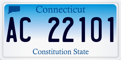 CT license plate AC22101
