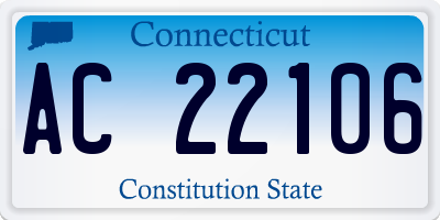 CT license plate AC22106