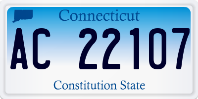 CT license plate AC22107