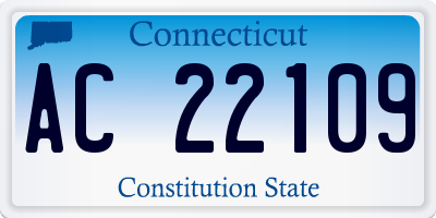 CT license plate AC22109