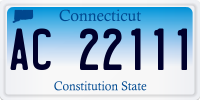 CT license plate AC22111