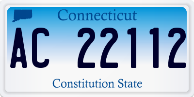 CT license plate AC22112