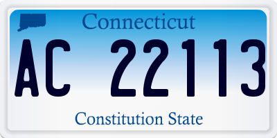 CT license plate AC22113