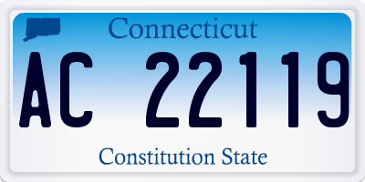 CT license plate AC22119