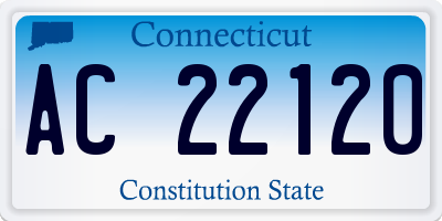 CT license plate AC22120