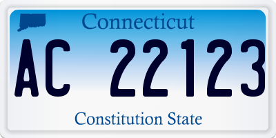 CT license plate AC22123