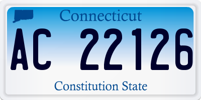 CT license plate AC22126