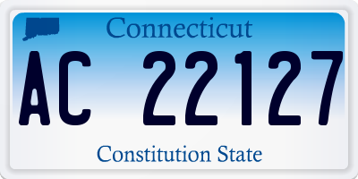 CT license plate AC22127