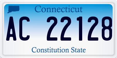 CT license plate AC22128