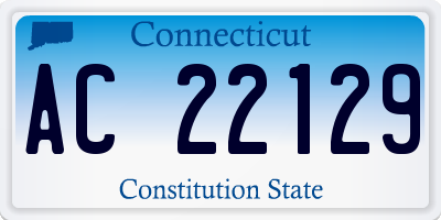 CT license plate AC22129