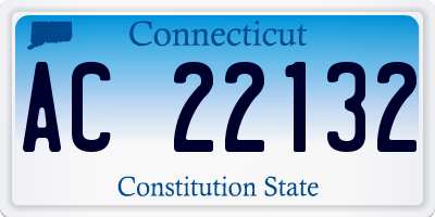 CT license plate AC22132