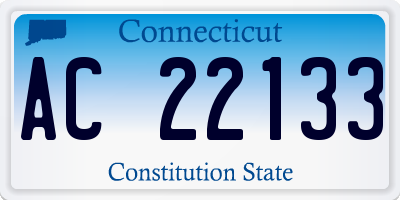 CT license plate AC22133