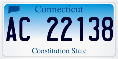 CT license plate AC22138