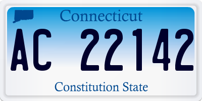 CT license plate AC22142