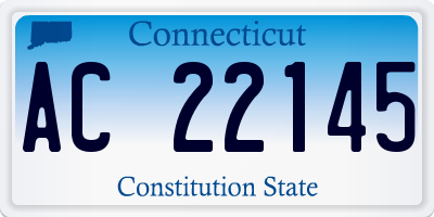 CT license plate AC22145