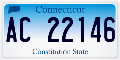 CT license plate AC22146
