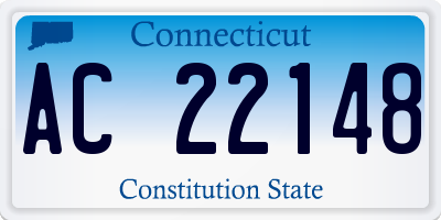 CT license plate AC22148
