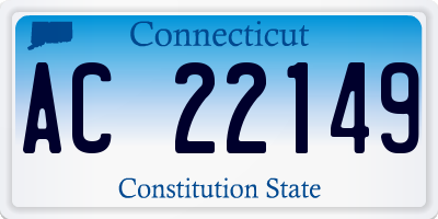 CT license plate AC22149