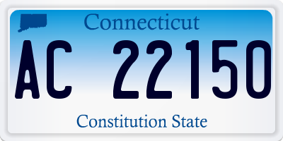 CT license plate AC22150