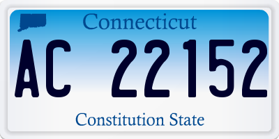 CT license plate AC22152