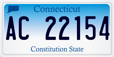 CT license plate AC22154