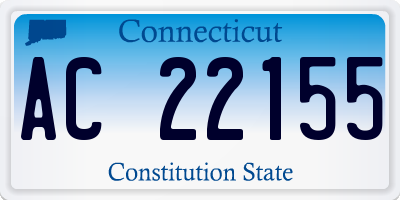 CT license plate AC22155