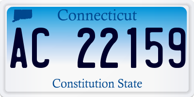 CT license plate AC22159
