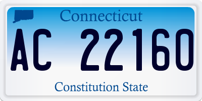 CT license plate AC22160
