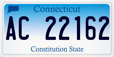 CT license plate AC22162