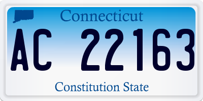 CT license plate AC22163
