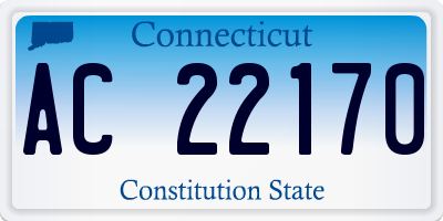 CT license plate AC22170