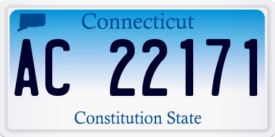 CT license plate AC22171